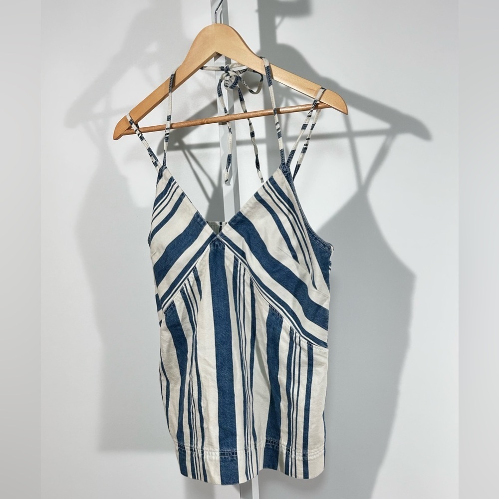 Universal Thread Blue & White Striped Cami Top (Size S)